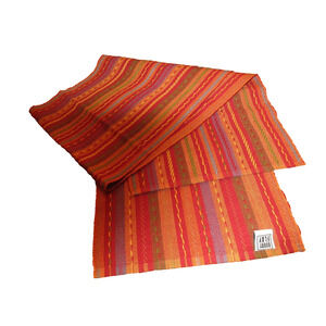 Bobby Flay Table Runner Napkins Fall Colors Striped 72" Fall Decor Thanksgiving